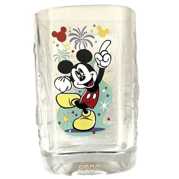 Walt Disney World 2000 McDonald's Exclusive Raised Drinking Glass Vintage Y2K - Picture 2 of 6
